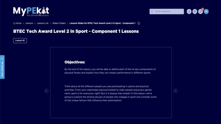 MyPEkit assessment and coursework aligns with exam boards