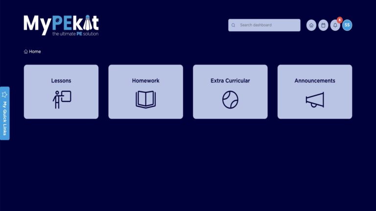 MyPEkit student homepage